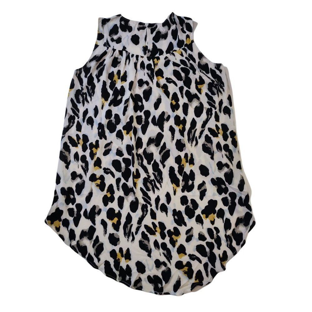 Free The Roses Leopard Print High Low Sleeveless Tunic